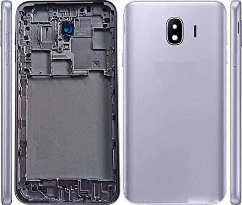 Back Glass Panel for Samsung Galaxy J4 Silver with Camera Lens Module and Self Adhesive Tape - EGFix Back Glass Panel for Samsung Galaxy J4 Silver with Camera Lens Module and Self Adhesive Tape - EGFix